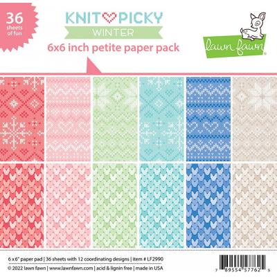 Lawn Fawn Designpapier Knit Picky Winter - Paper Pad